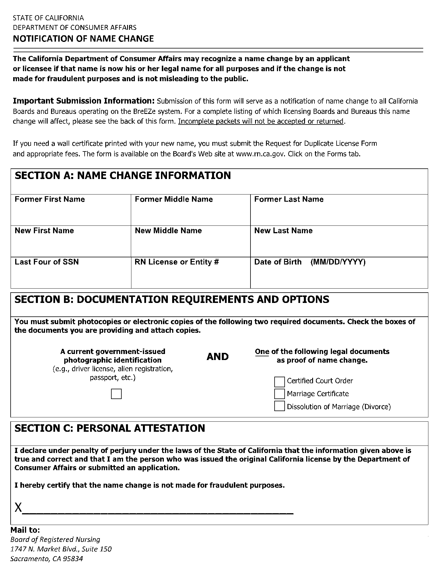 10 Free Name Change Forms CocoSign Downable Fillable 