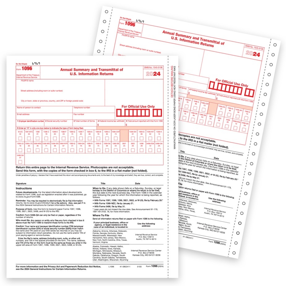 1096 Tax Forms Summary U0026 Transmittal Of 1099 DiscountTaxForms