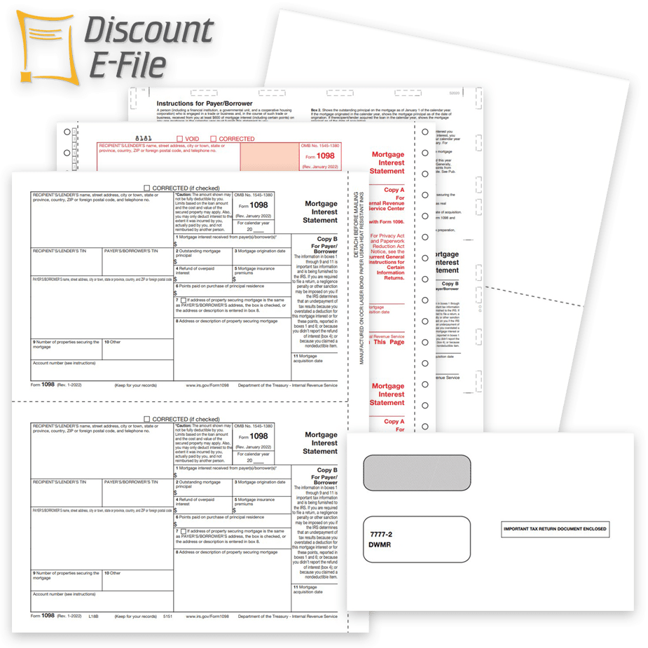 Free Printable 1098 Form For 2025 Mortgage Interest Statement