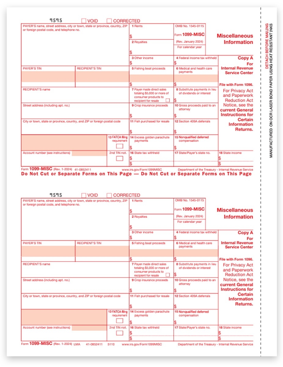 1099 MISC Form Copy A Federal