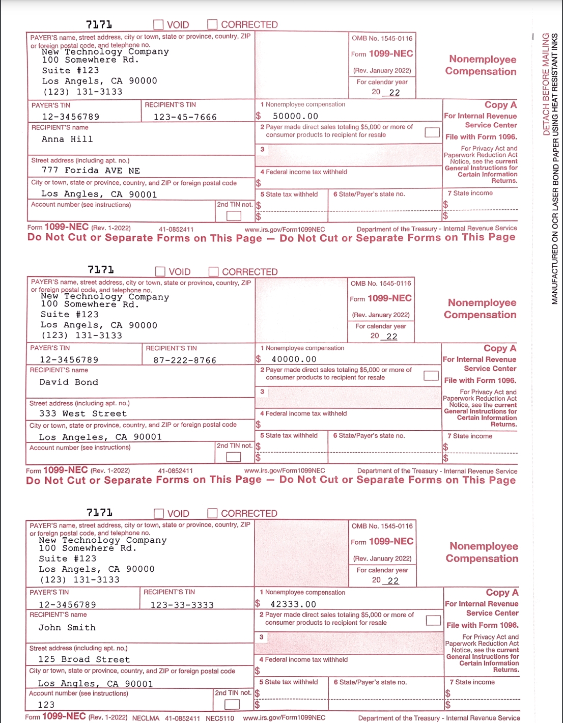 Free 1099 Nec Form Printable