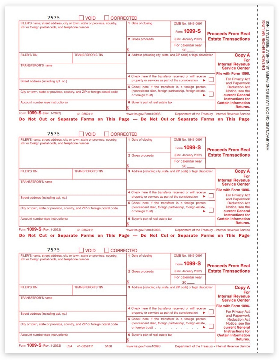1099 S Form Copy A Federal