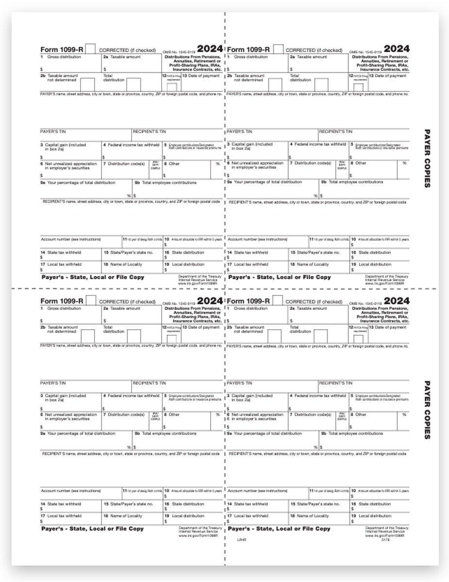 1099R Tax Forms 2024 Payer 4up Copy 2 DiscountTaxForms