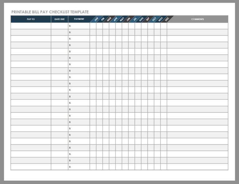 12 Free Payment Templates Smartsheet