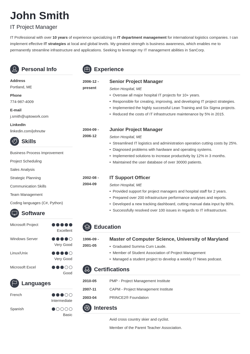 Free Blank Printable Resume Forms