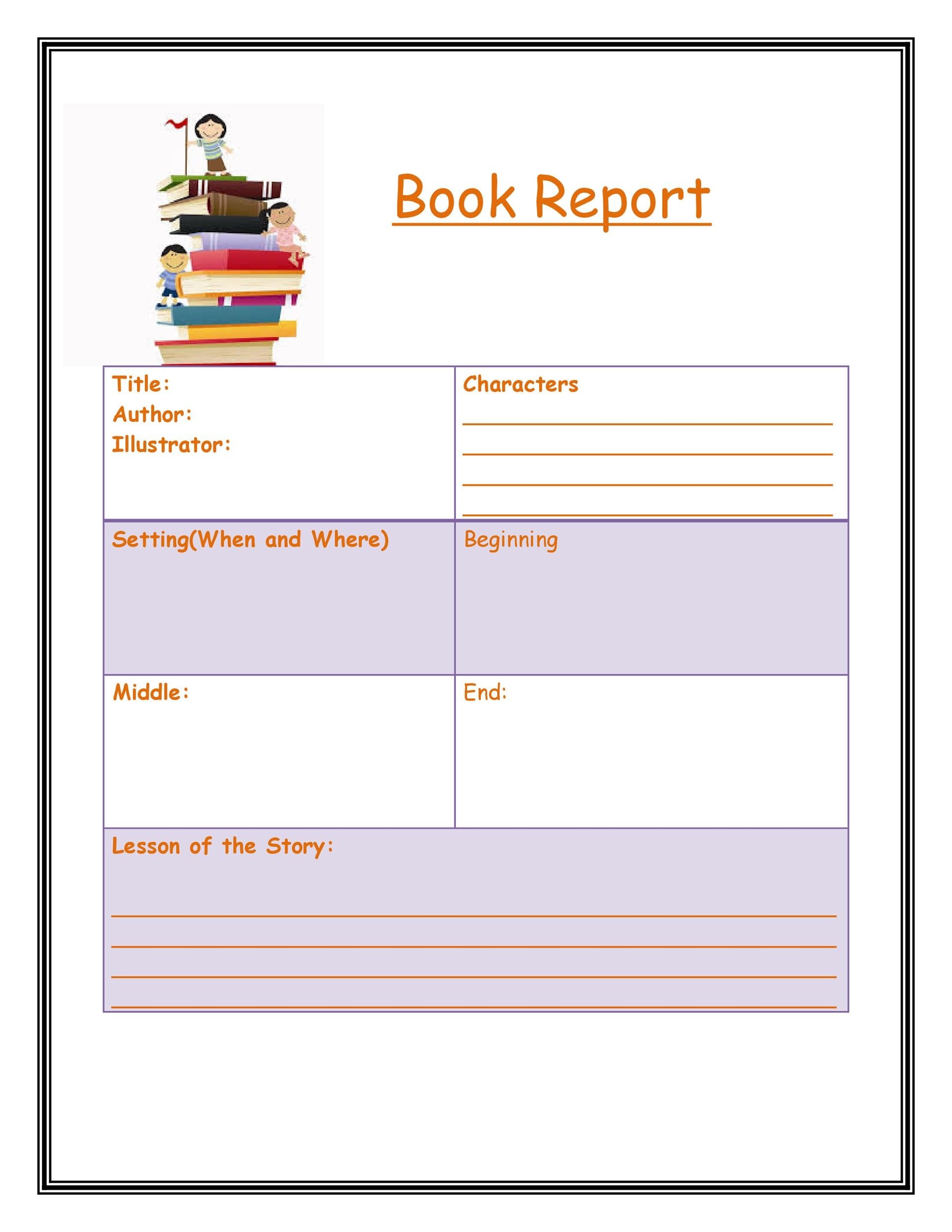 30 Book Report Templates U0026 Reading Worksheets
