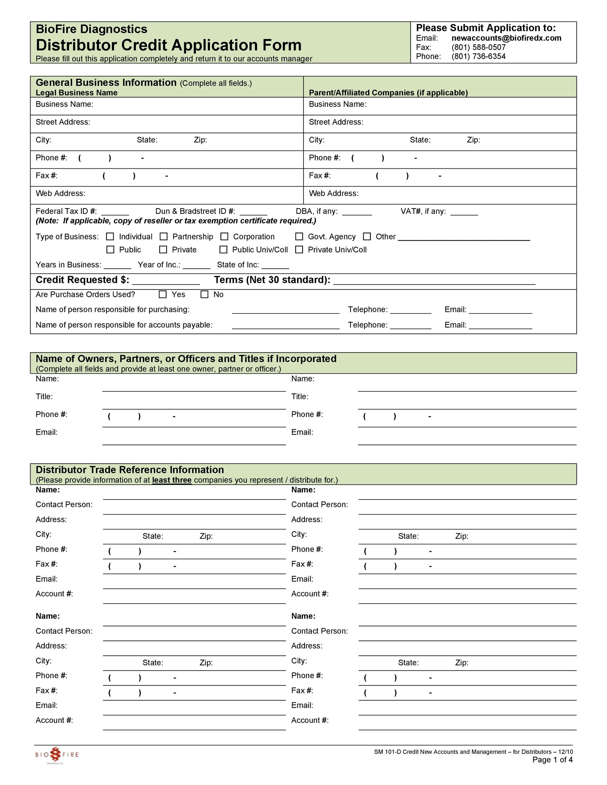 Free Printable Credit Check Forms