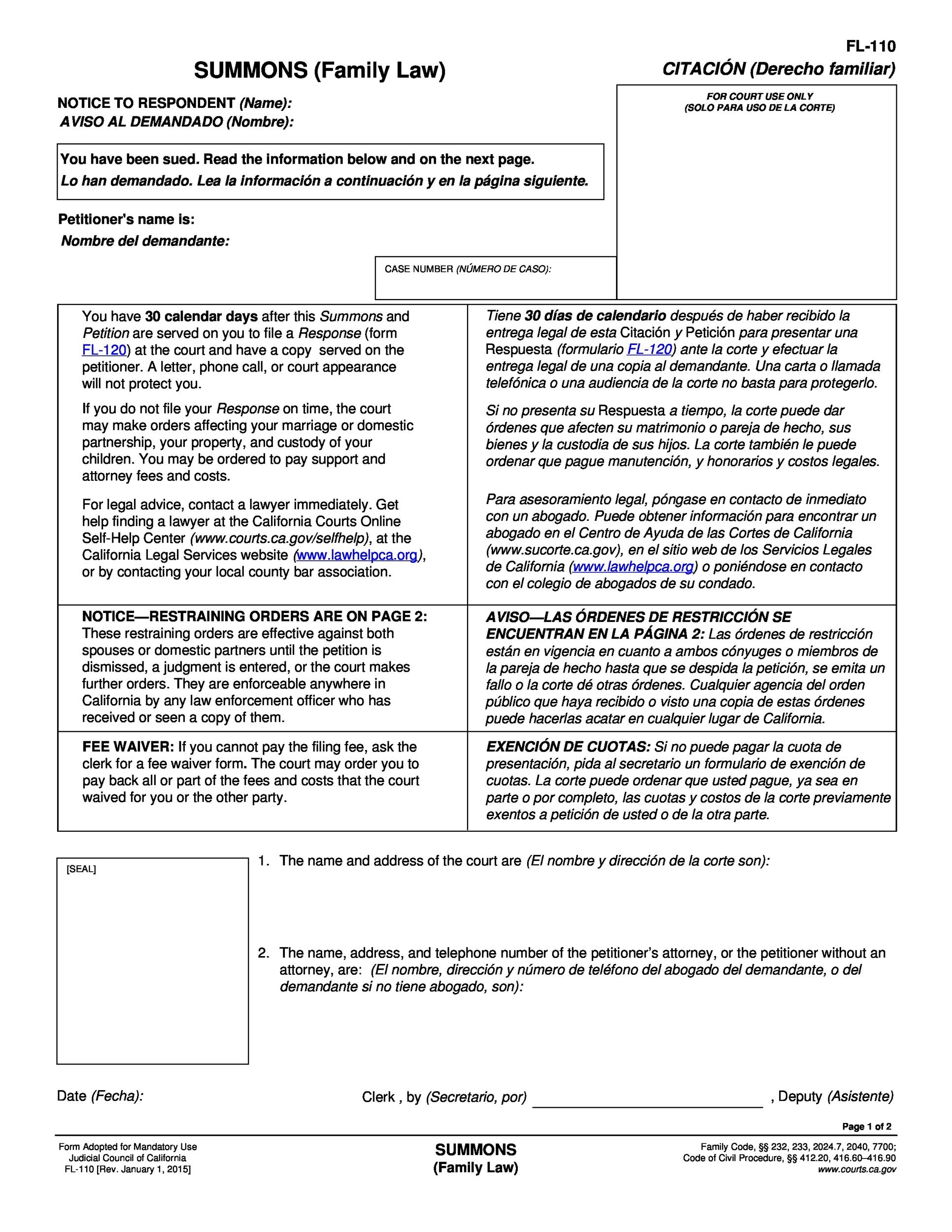 Free Legal Aid Divorce Forms To Printable