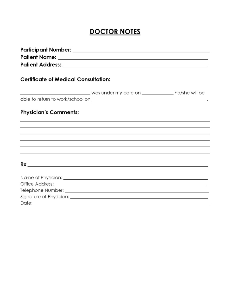 40 Free Doctor Note Templates For Work School