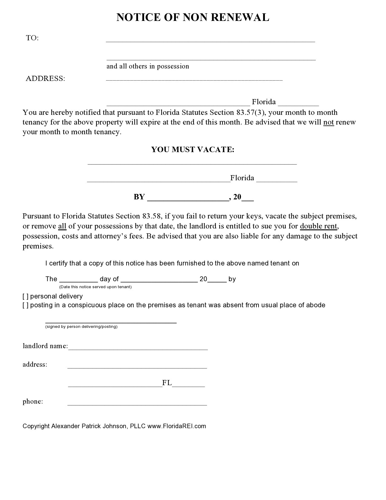 40 Free Not Renewing Lease Letters u0026 Samples TemplateLab