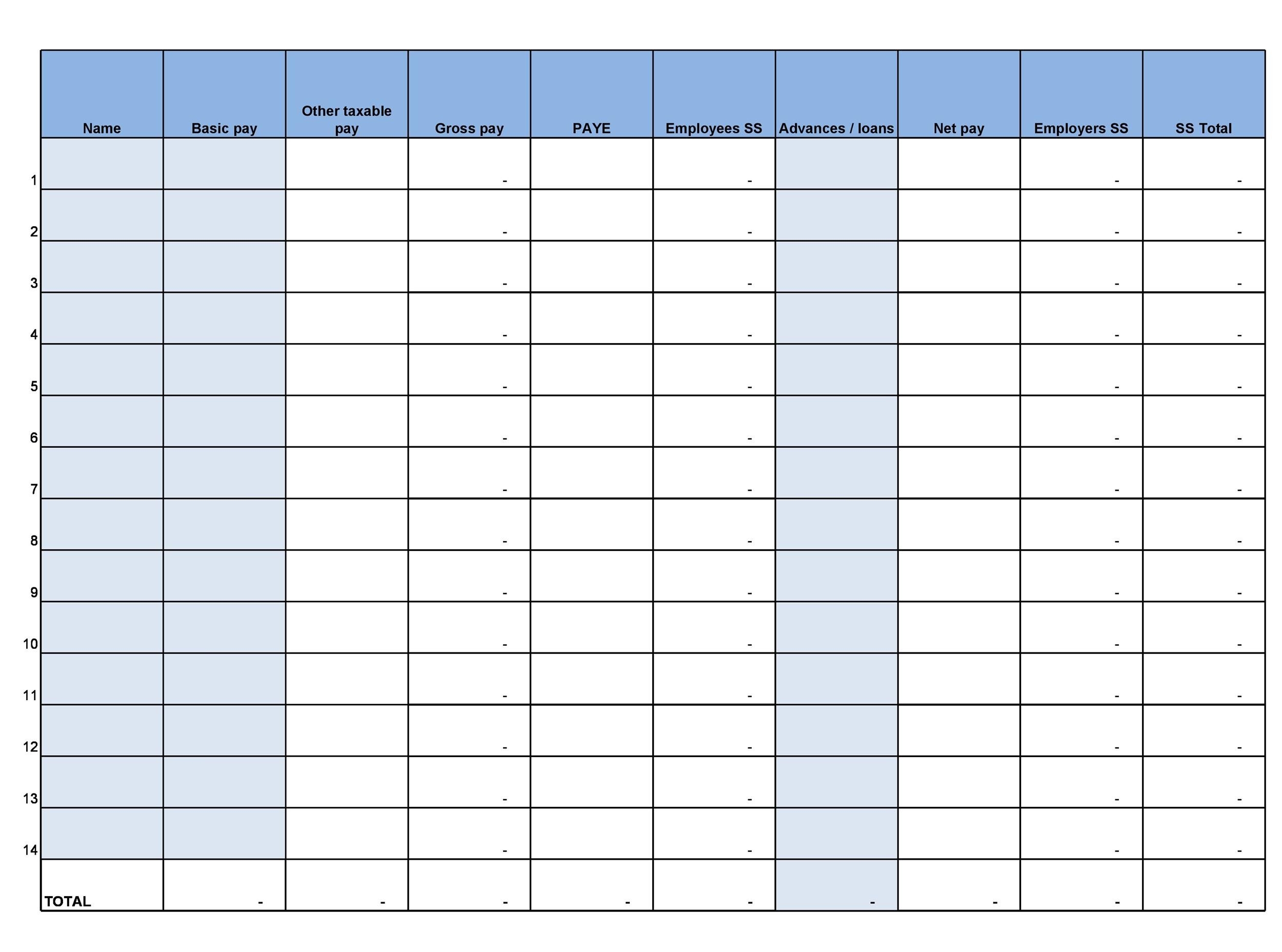 40 Free Payroll Templates U0026 Calculators TemplateLab