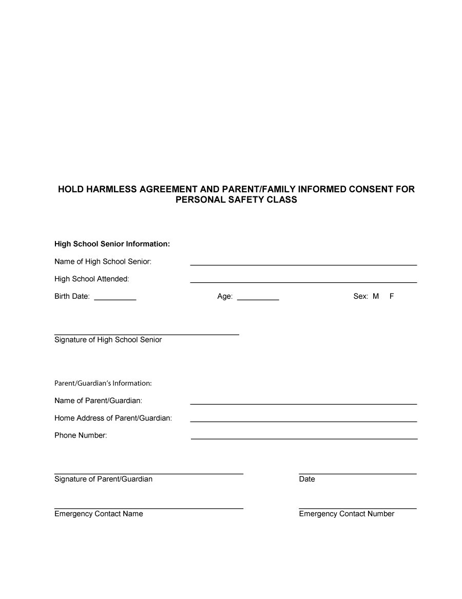 40 Hold Harmless Agreement Templates Free TemplateLab