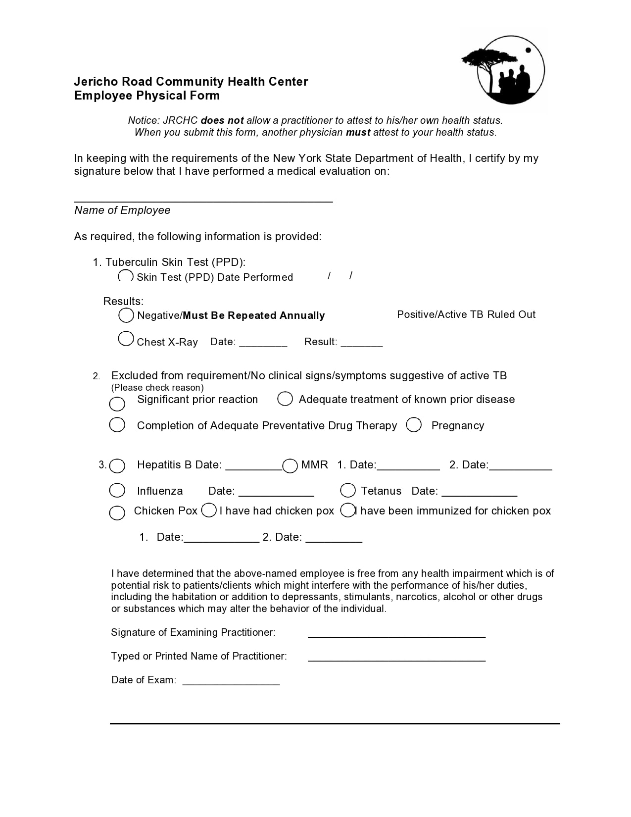 Free Printable Body Check Form