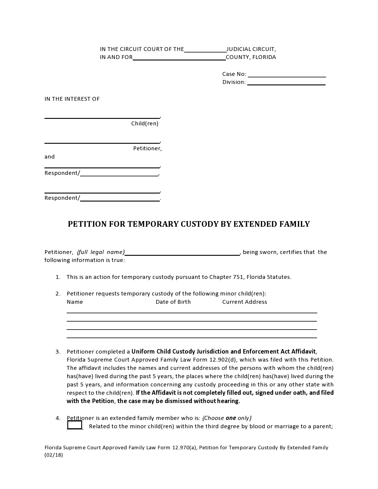 Free Printable Temporary Guardianship Form No Credit Card Needed