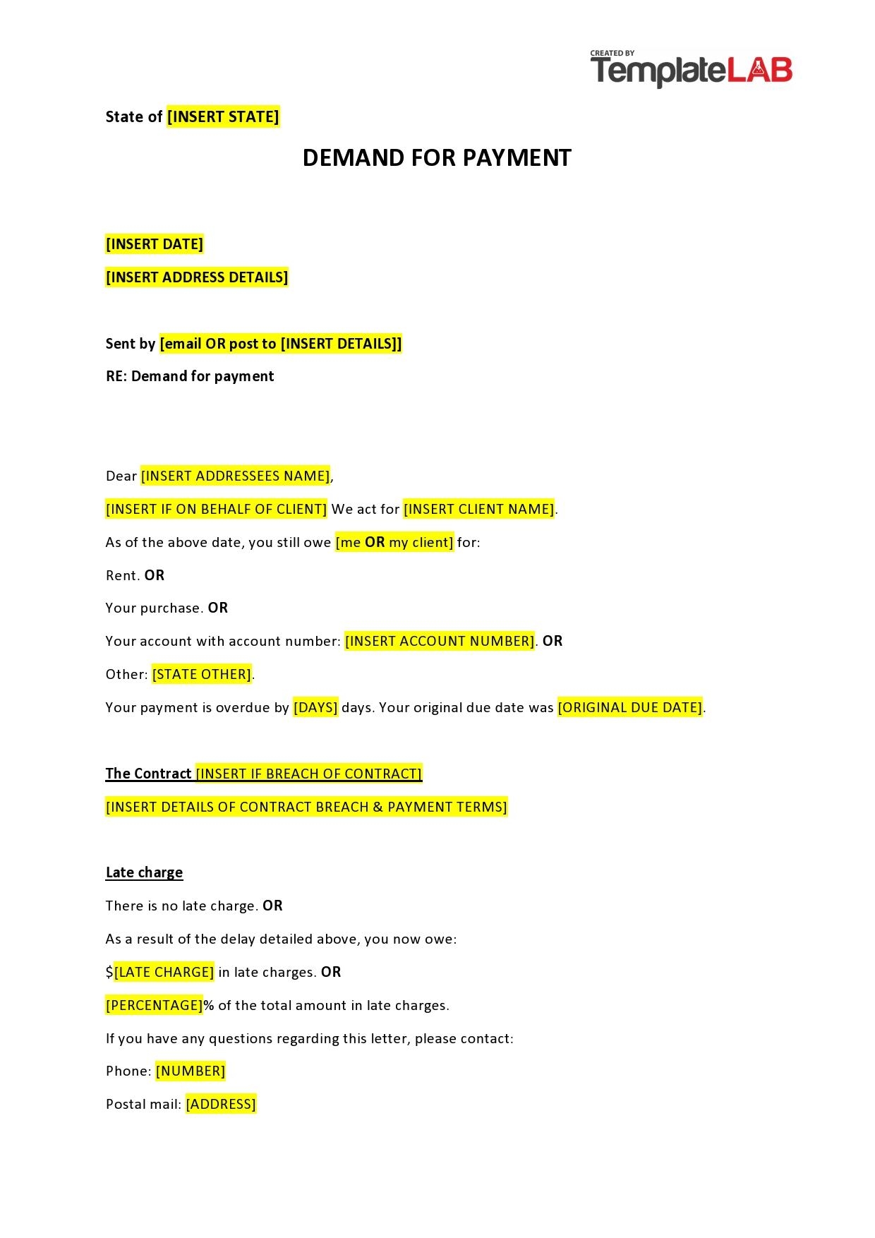 40 Strong Demand Letter Templates Free Samples TemplateLab