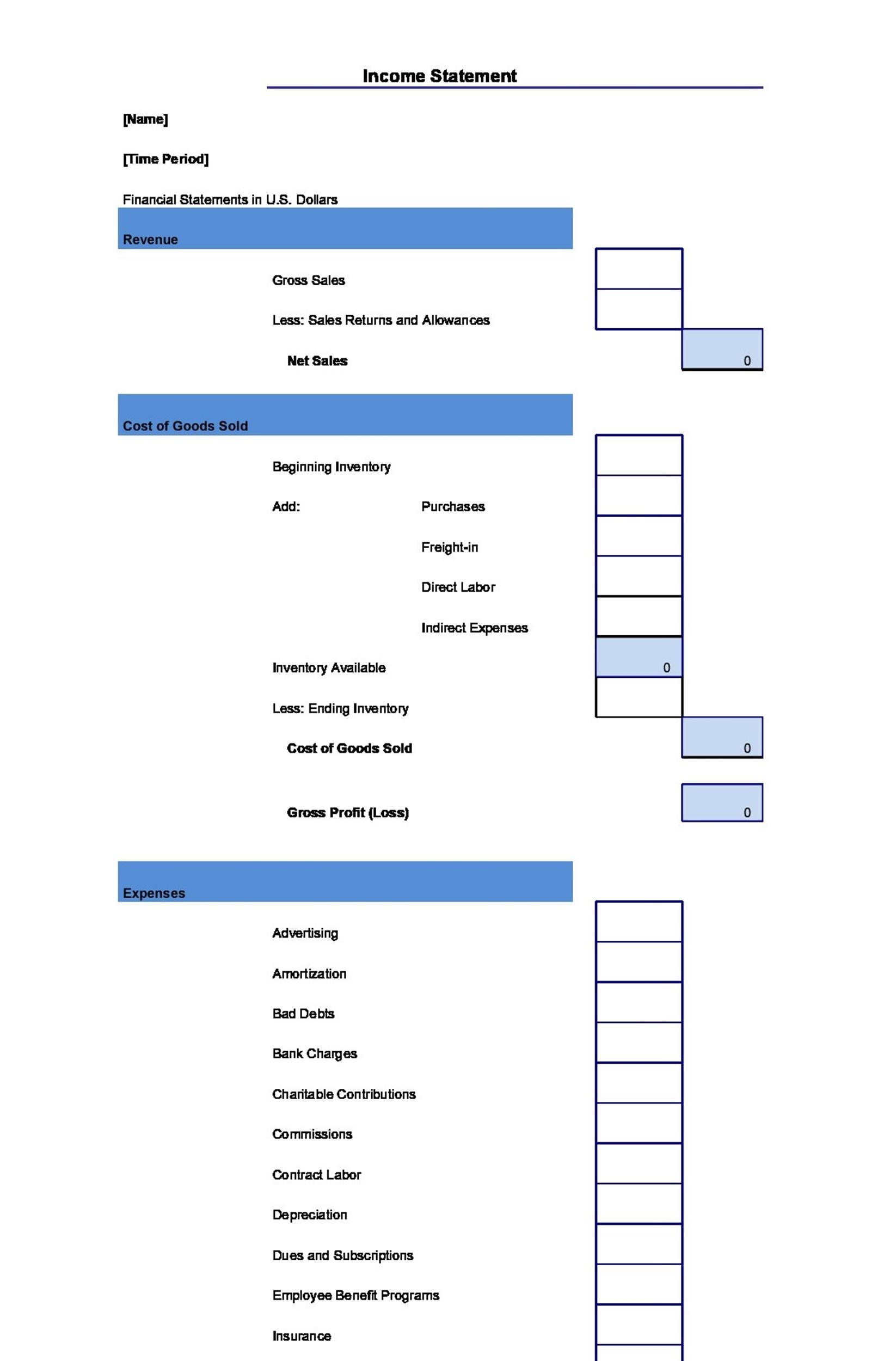 41 FREE Income Statement Templates U0026 Examples TemplateLab