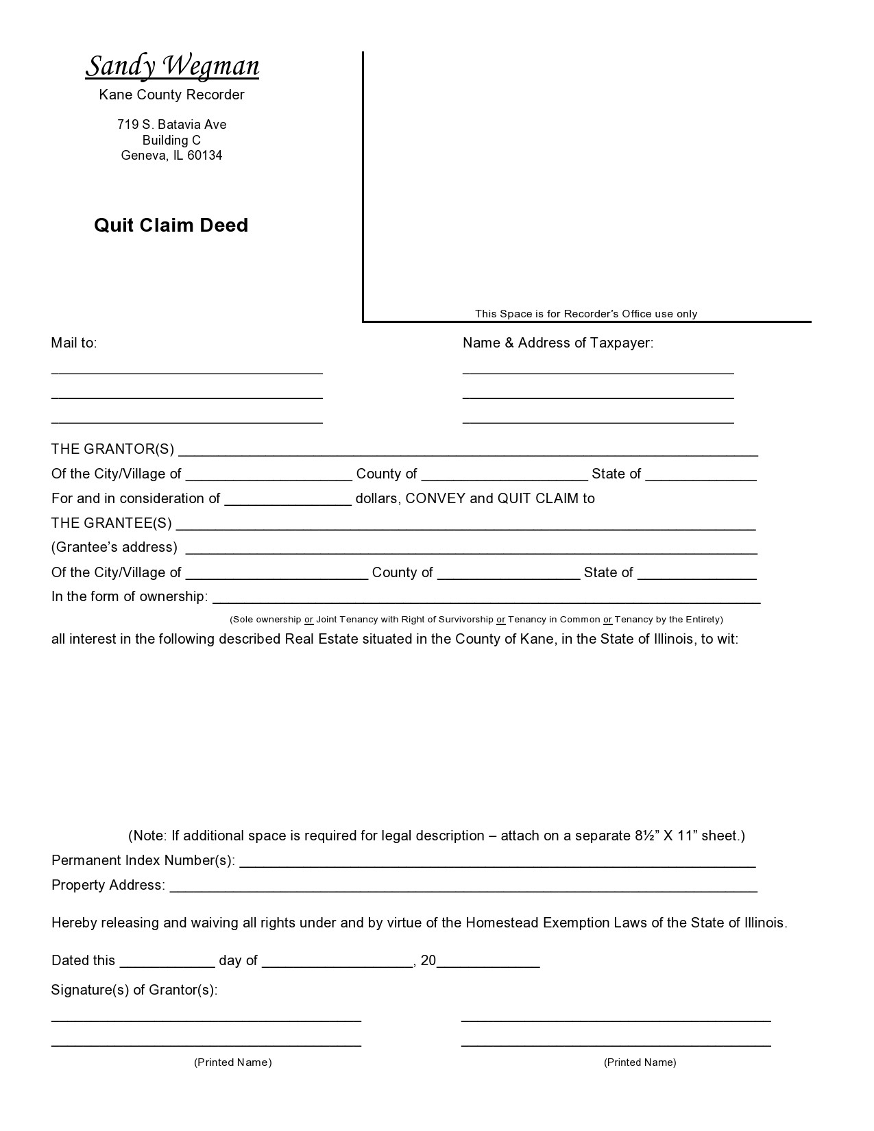 41 Free Quitclaim Deed Forms U0026 Templates TemplateLab
