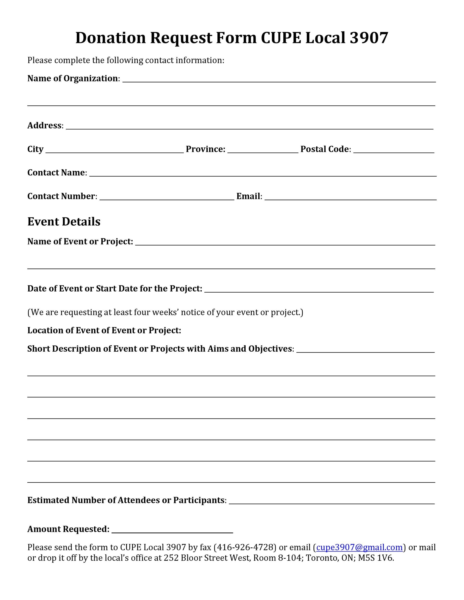 43 FREE Donation Request Letters U0026 Forms TemplateLab