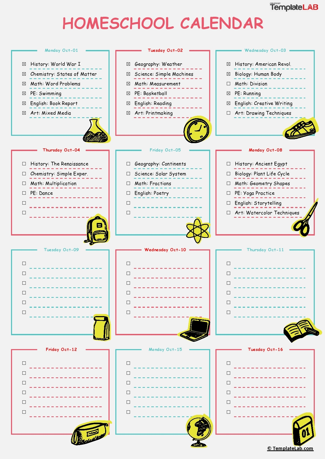 Free Printable 2nd Grade Homeschool Forms