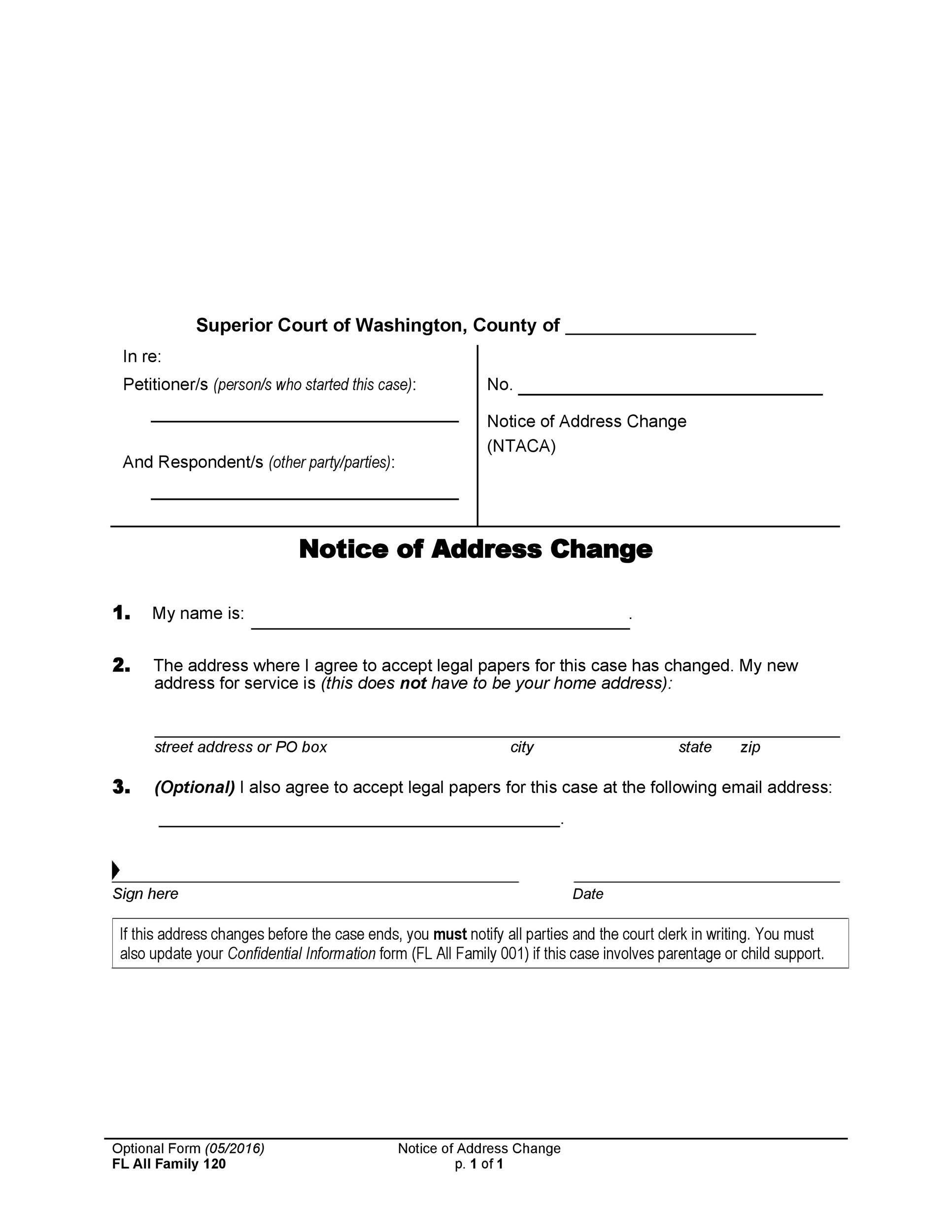 49 Best Change Of Address Letters 100 Free TemplateLab