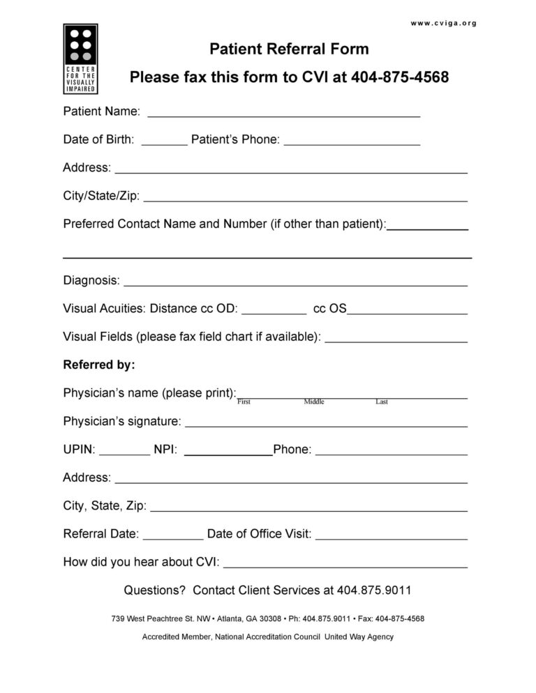 49 Referral Form Templates Medical U0026 General TemplateLab