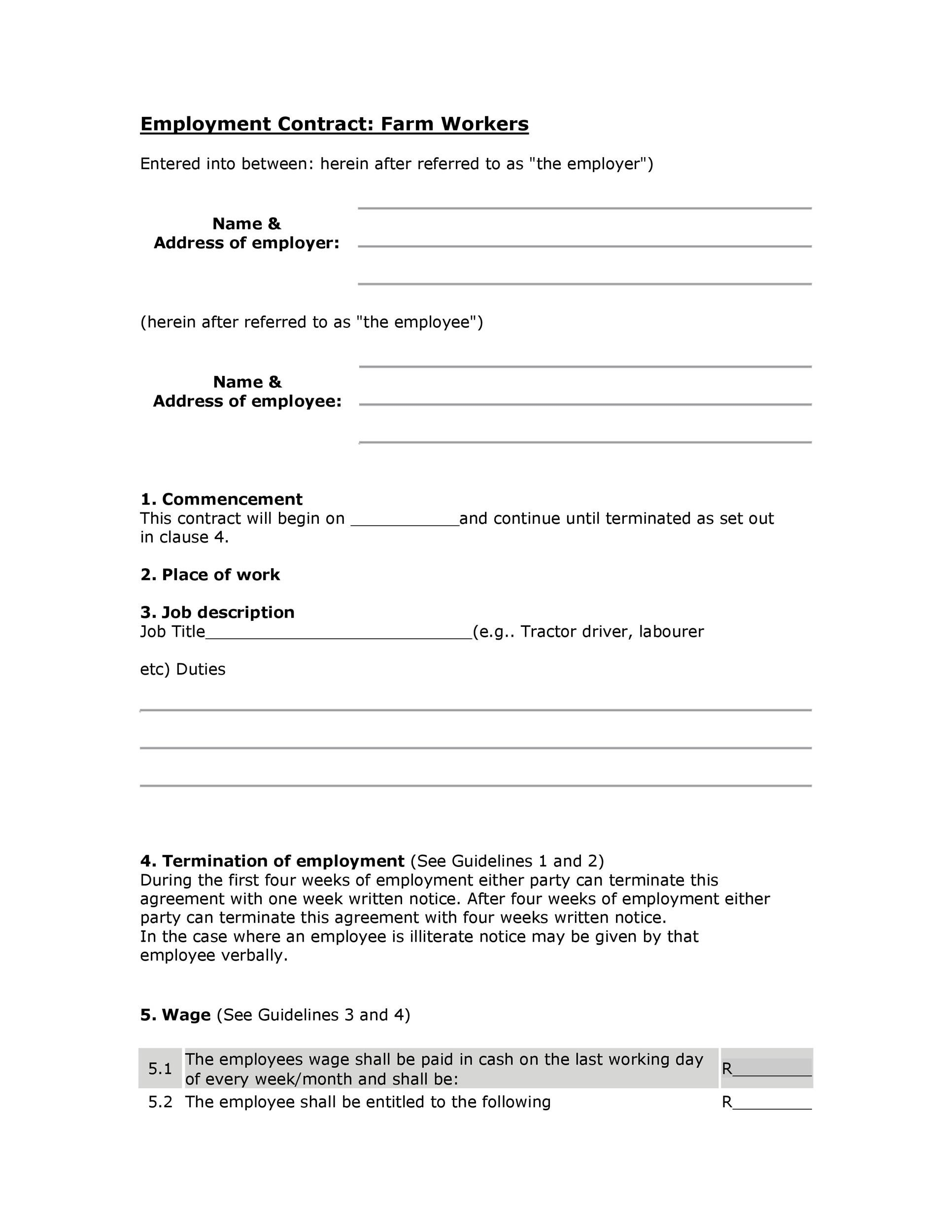 50 Ready to use Employment Contracts Samples U0026 Templates 