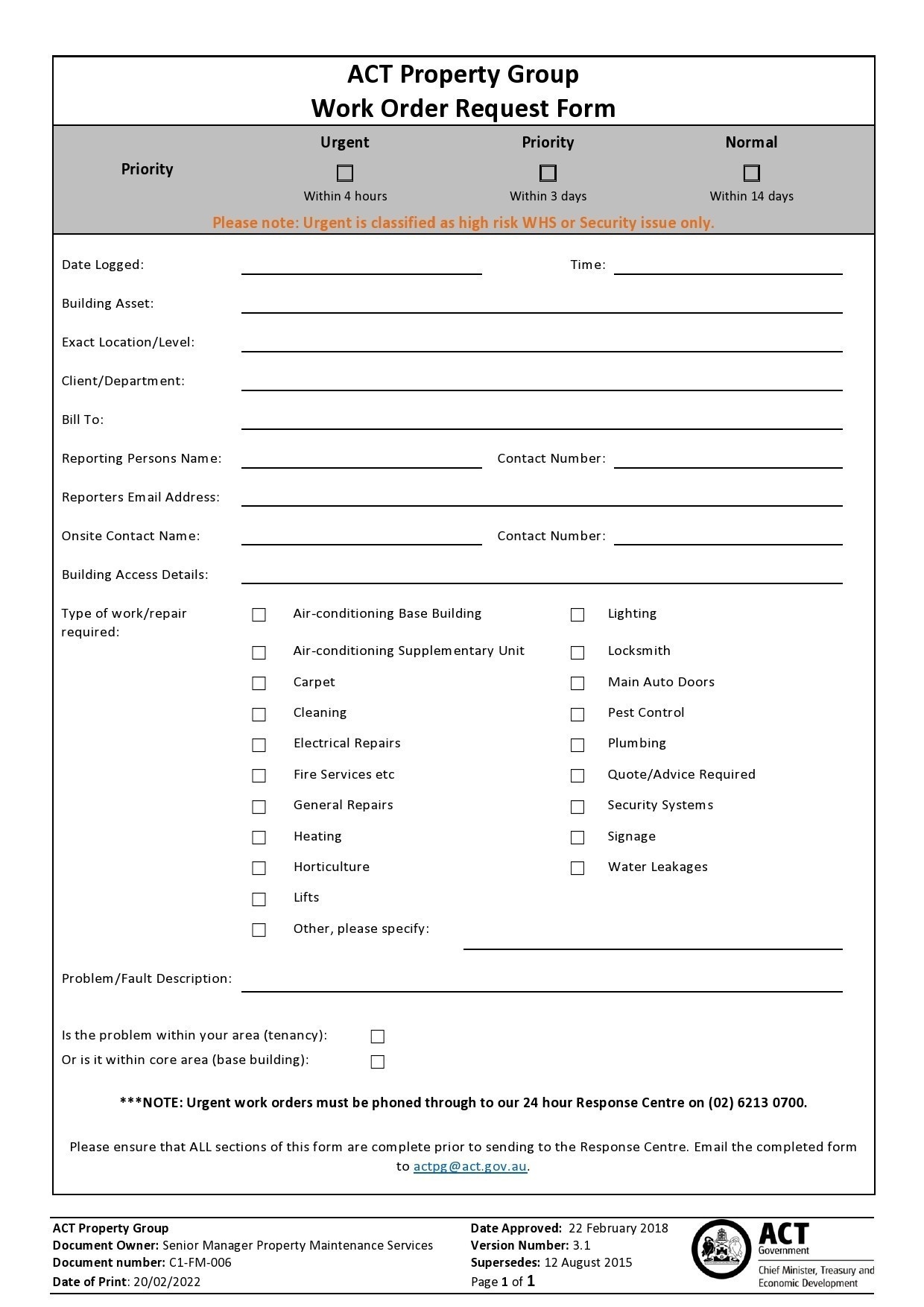 52 Printable Work Order Templates Excel Word PDF 