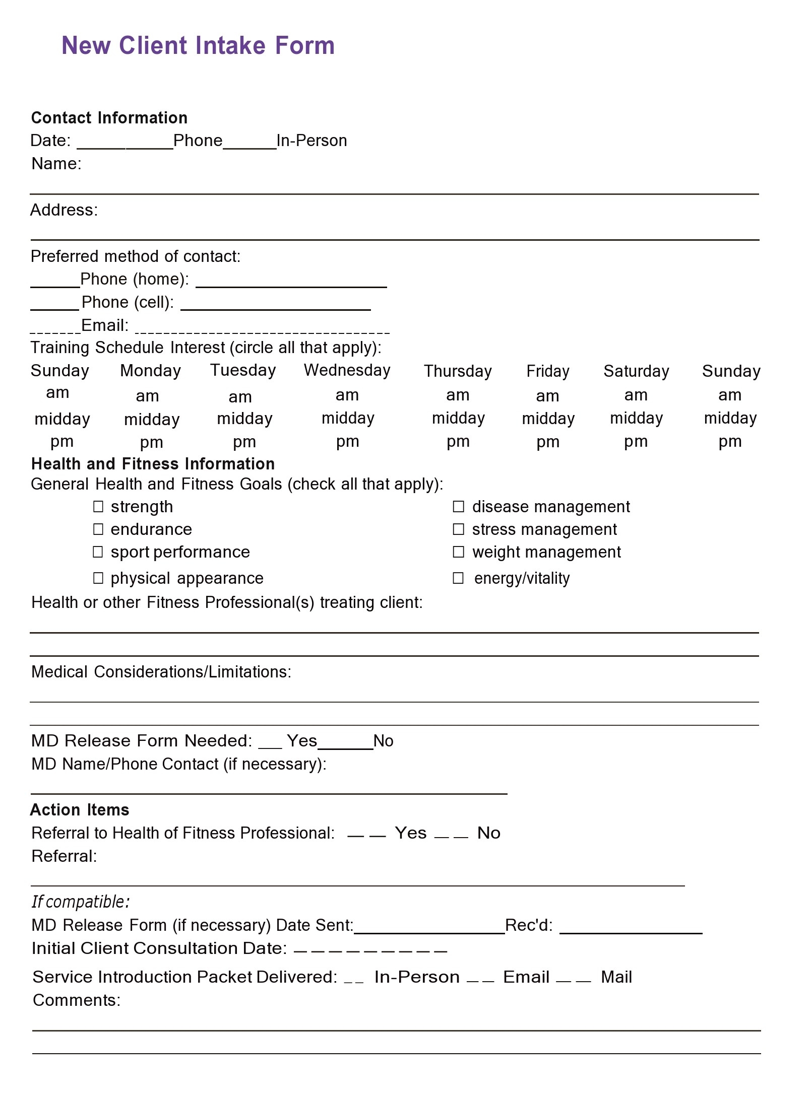 56 Printable Client Intake Forms FREE Templates TemplateLab