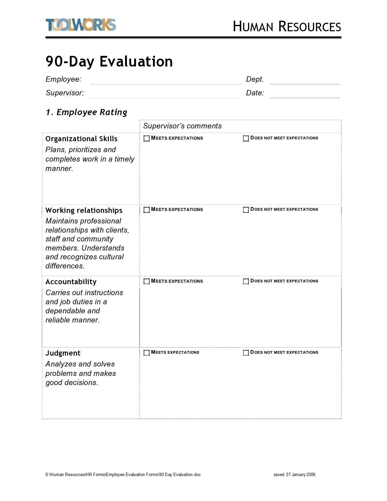 90 Day Review Templates u0026 Printable Examples TemplateLab