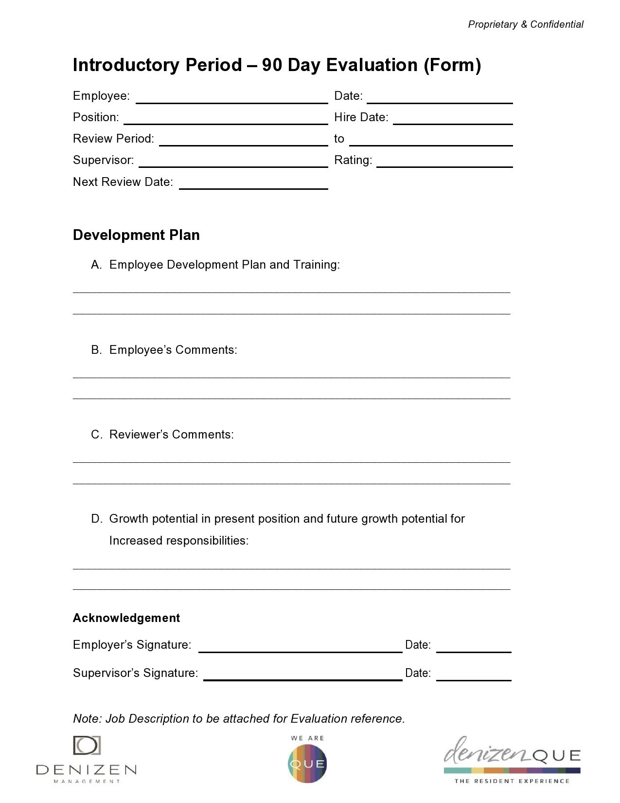 90 Day Review Templates u0026 Printable Examples TemplateLab