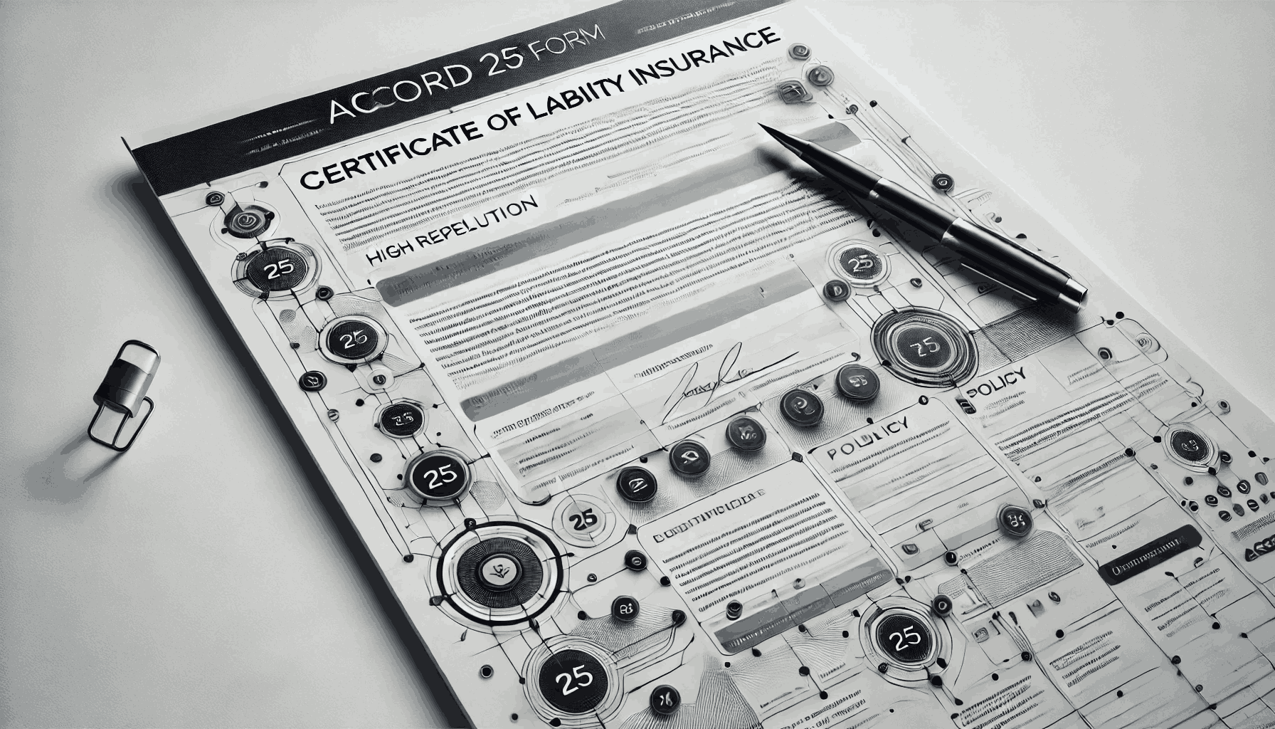 ACORD 25 Form Fillable Certificate Of Liability Insurance
