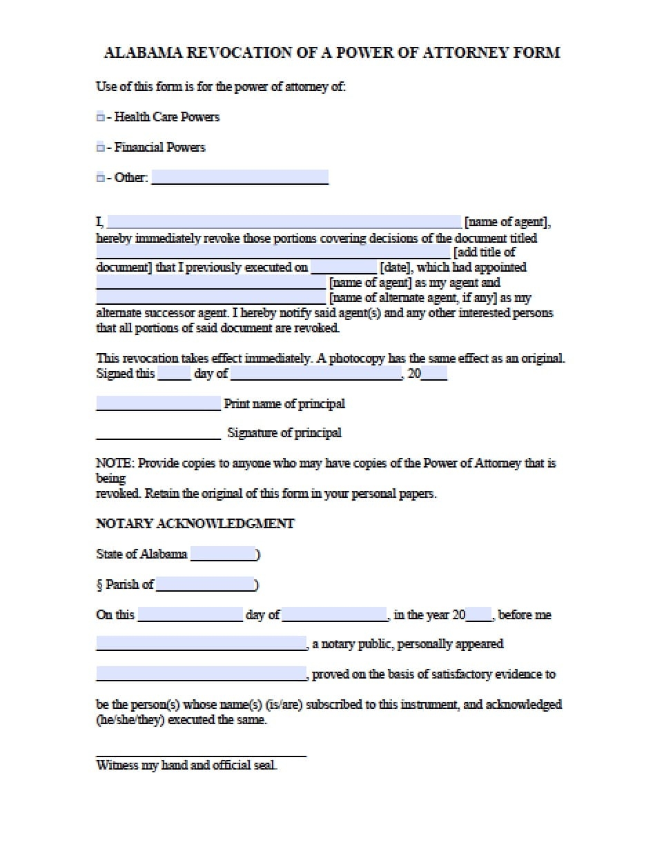 Alabama Power Of Attorney For Children Form Power Of Attorney Power Of Attorney