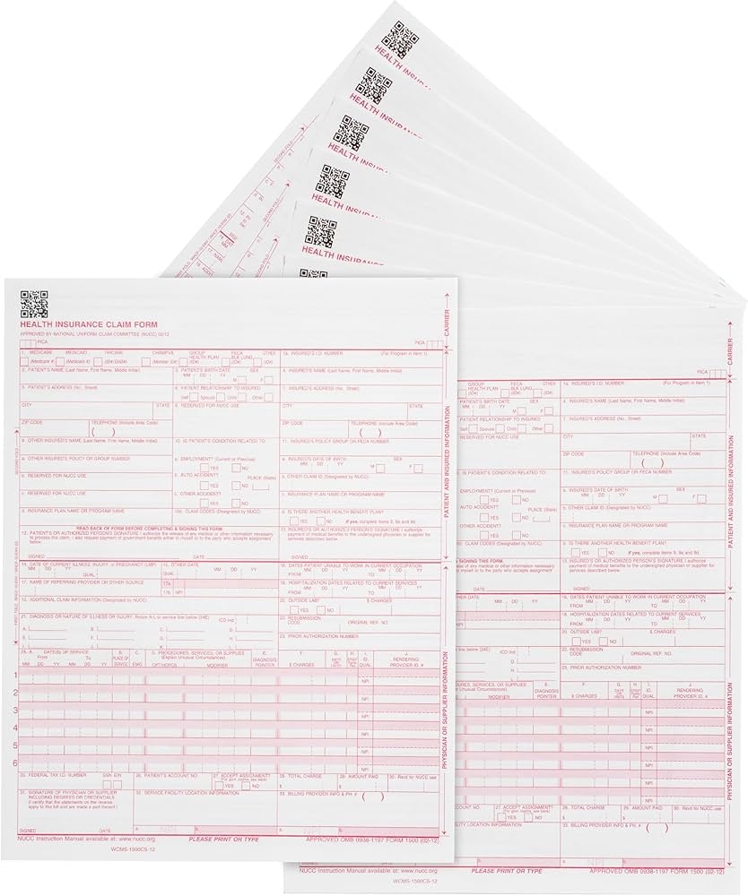 Free Printable Hcfa 1500 Claim Form