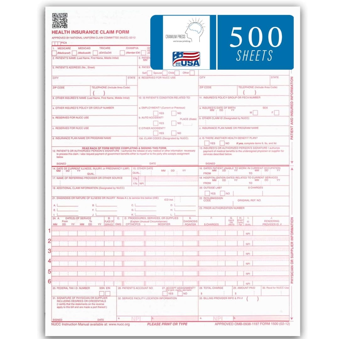 Free Hcfa 1500 Forms Printable
