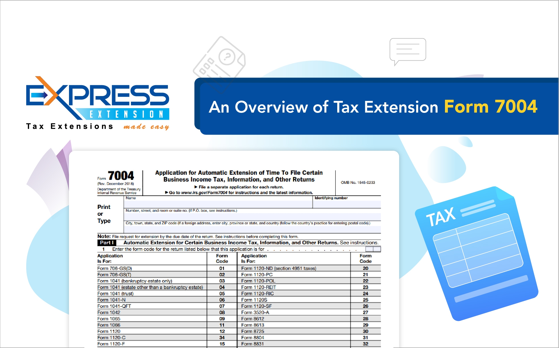 An Overview Of Tax Extension Form 7004 Blog ExpressExtension