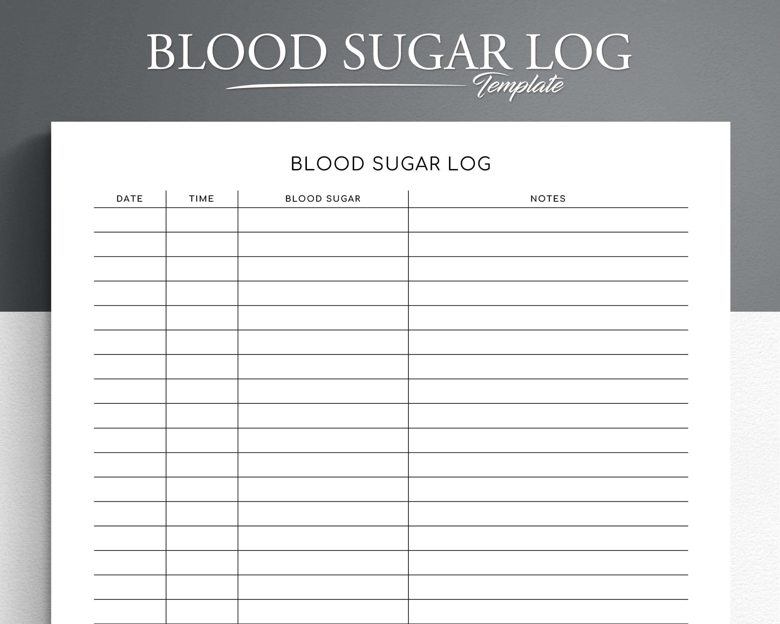 Free Printable Medical Forms Blood Sugar