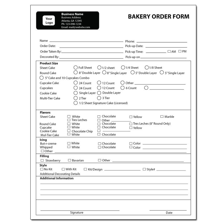 Cake Order Form