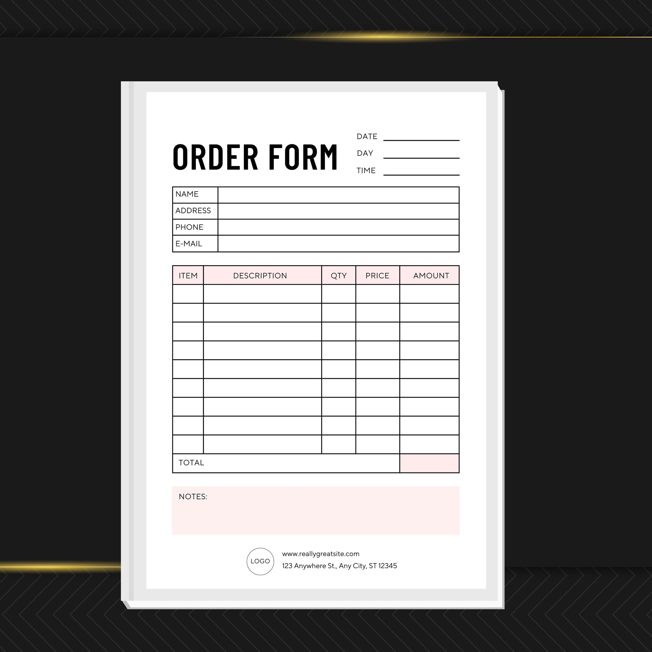 Free Printable Food Order Forms