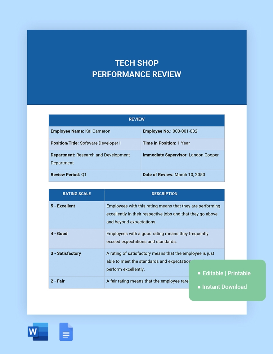 CEO Performance Review Template In Word Google Docs Download Template 
