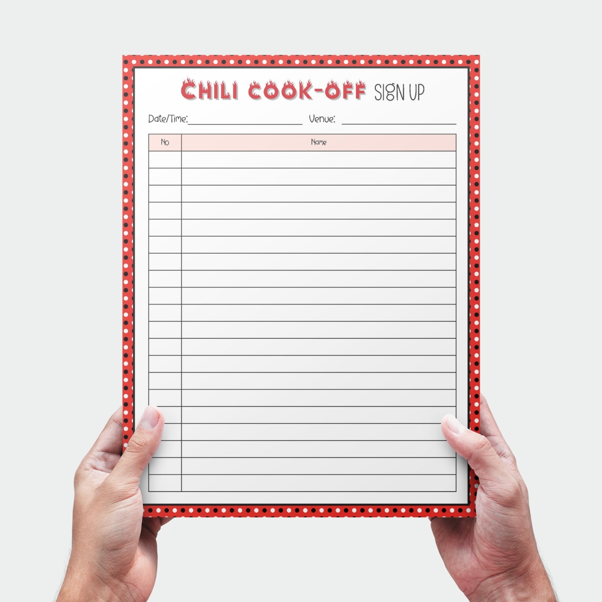 Chili Cook Off Editable Etsy