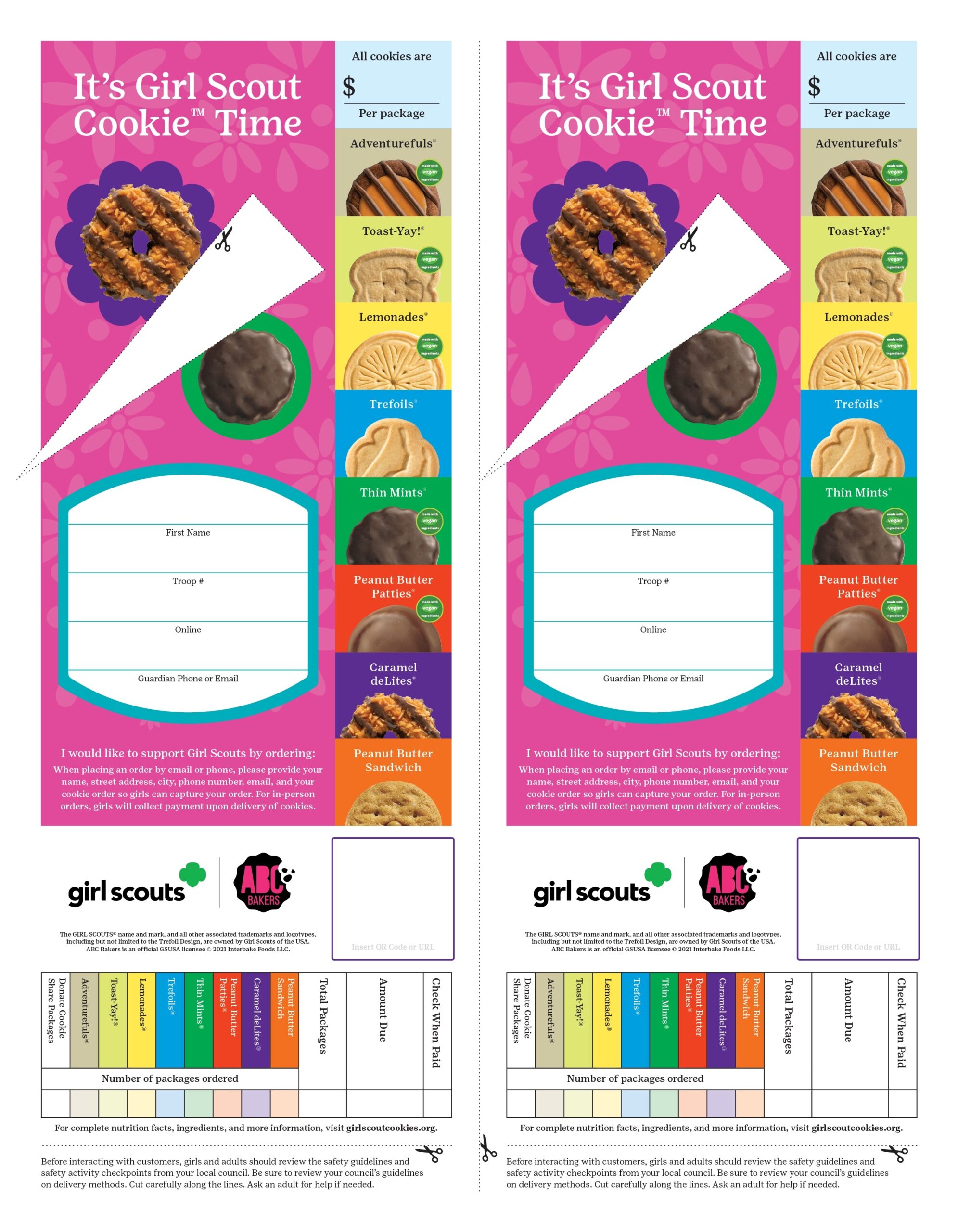 Printable Girl Scout Cookie Order Form 2025 Free