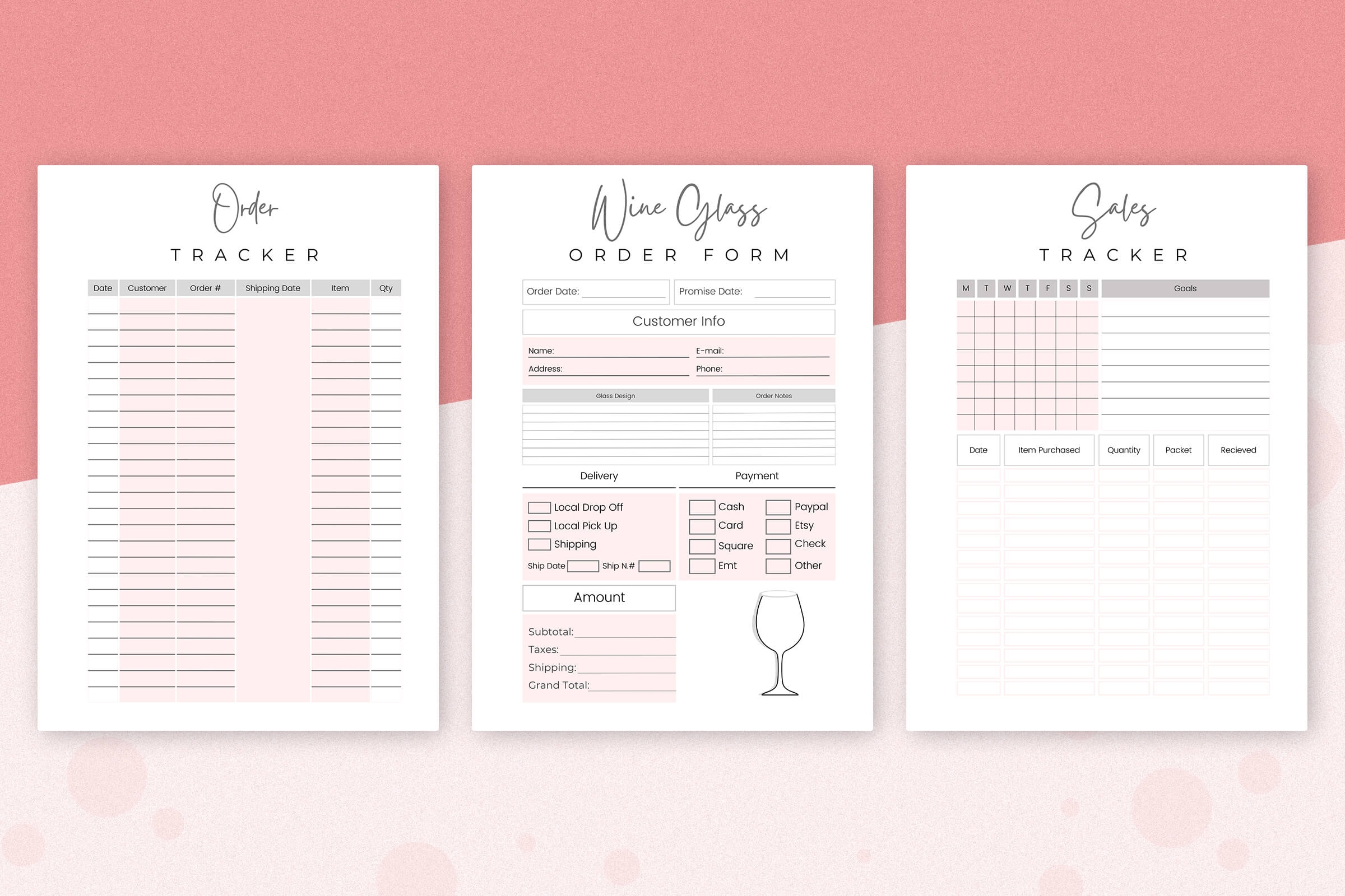 Craft Business Forms Printable Craft Order Forms Worksheets Library