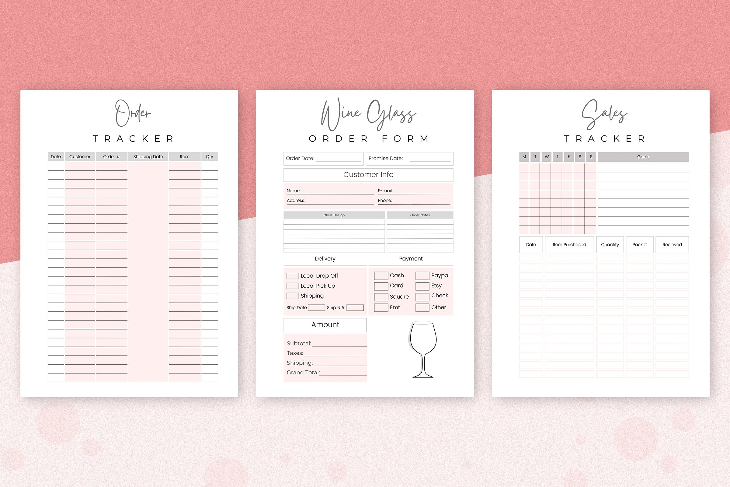 Free Craft Business Order Form Printable