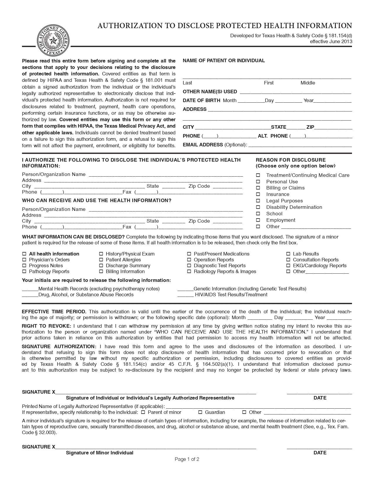 Developing Medical Authorization Forms HIPAA Release Form Guide