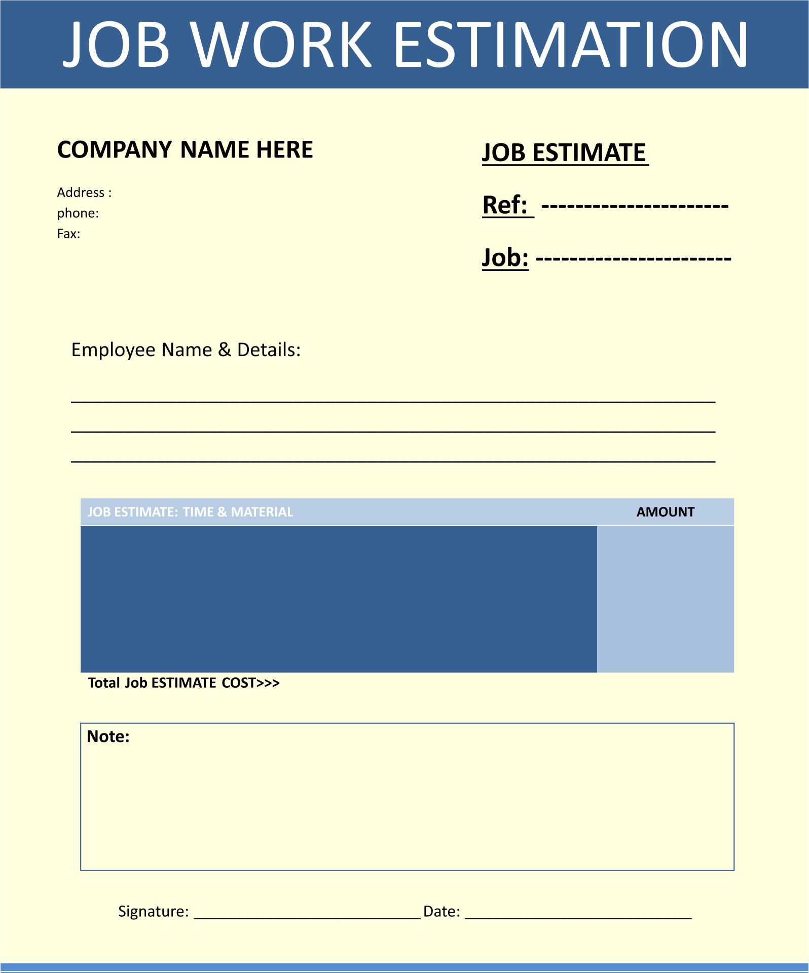 Development Of Templates In A Can Quickly Reduce Estimate Errors 
