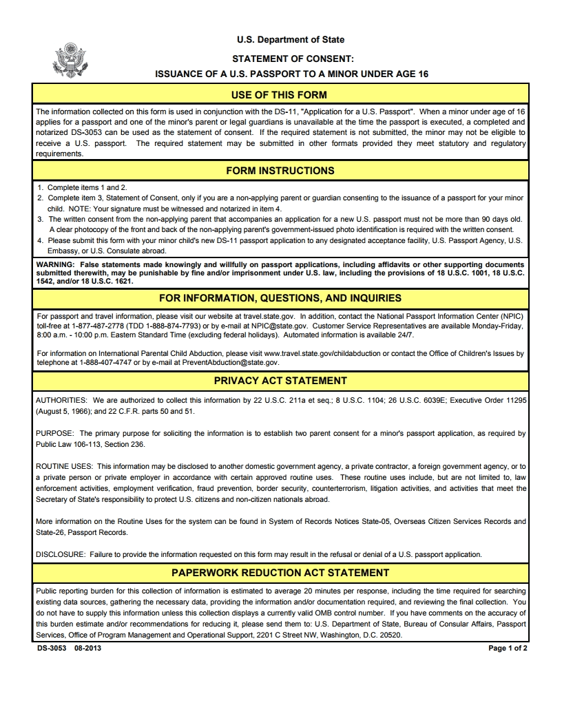 Ds 3053 Form Free Download Create Edit Fill Print PDF