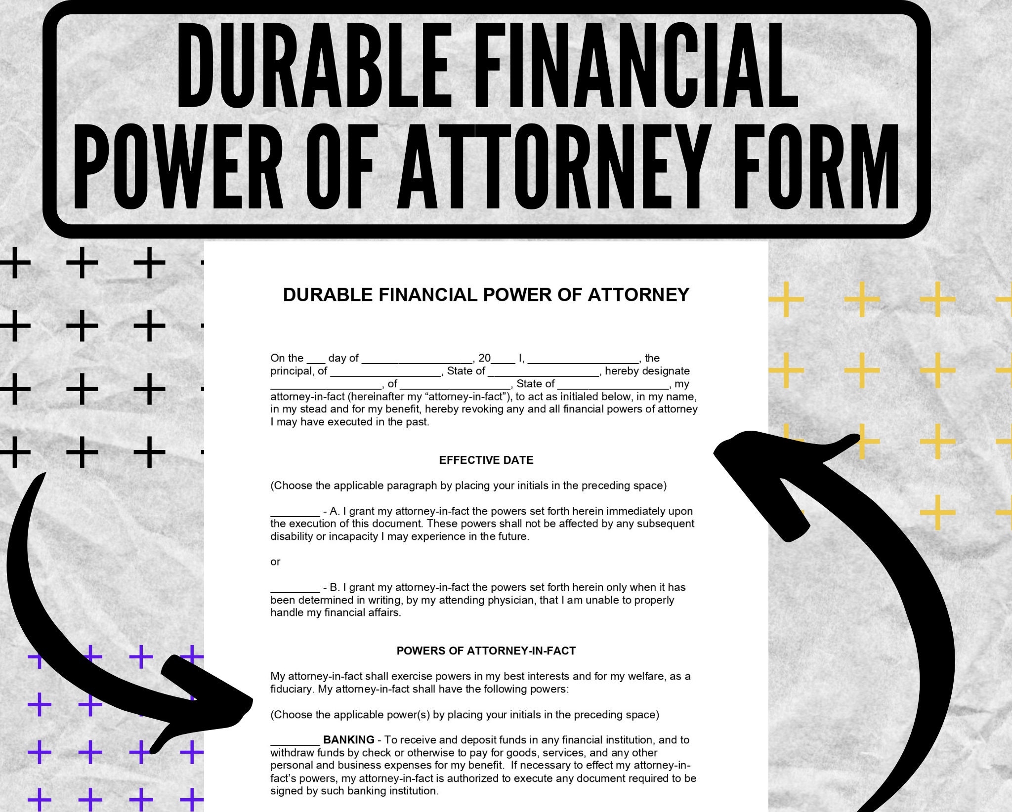 Durable Financial Power Of Attorney Form Durable Financial Power Of Attorney Template Easy To Edit DOCX PDF Etsy