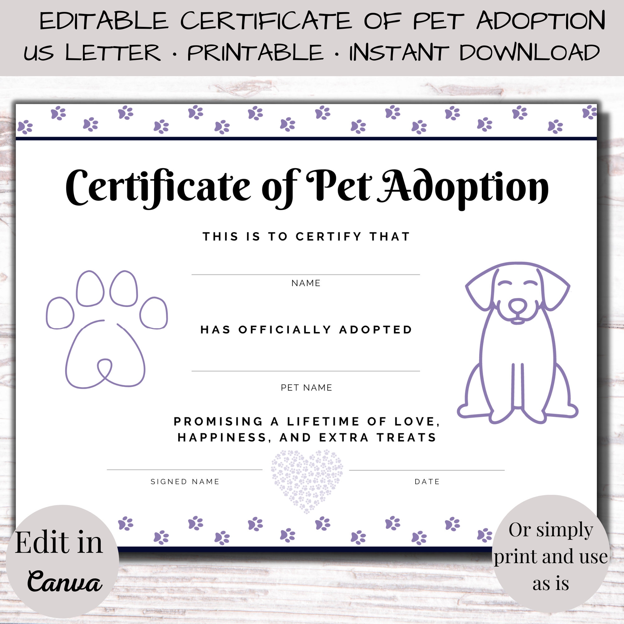 Free Printable Pet Adoption Forms