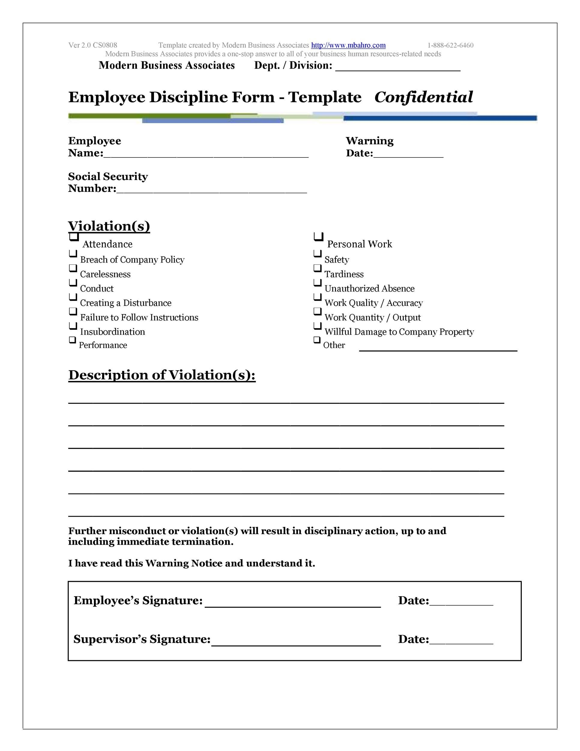 Employee Warning Notice Download 56 Free Templates U0026 Forms