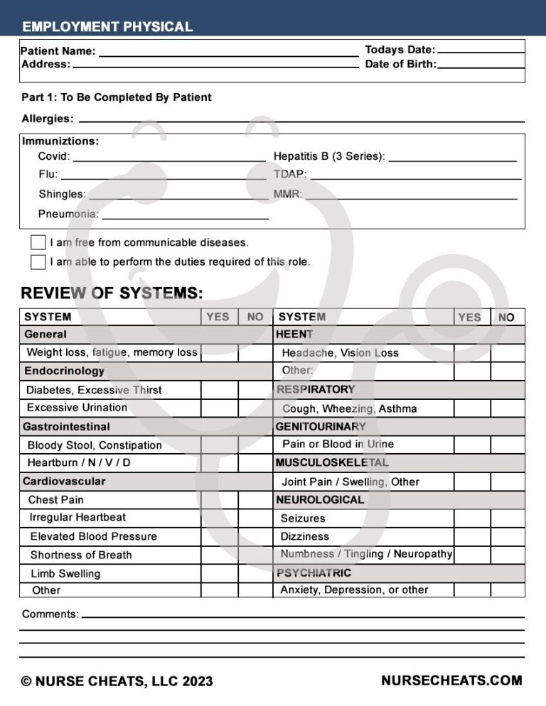 Employment Package Digital 2 Step TB Employment Physical And